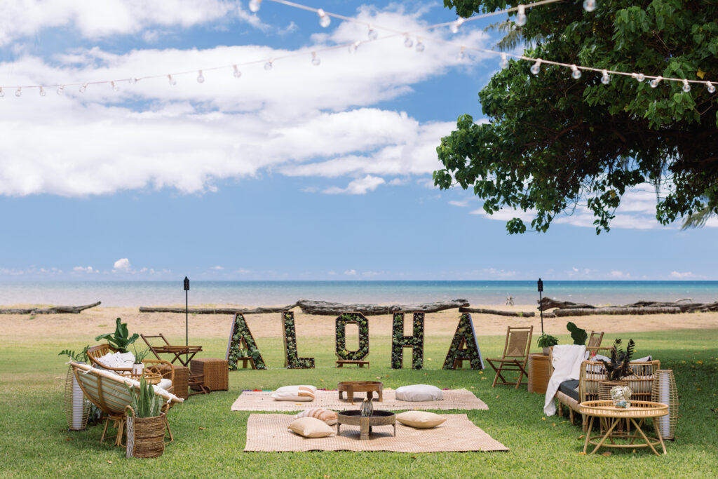 Kauai wedding decor