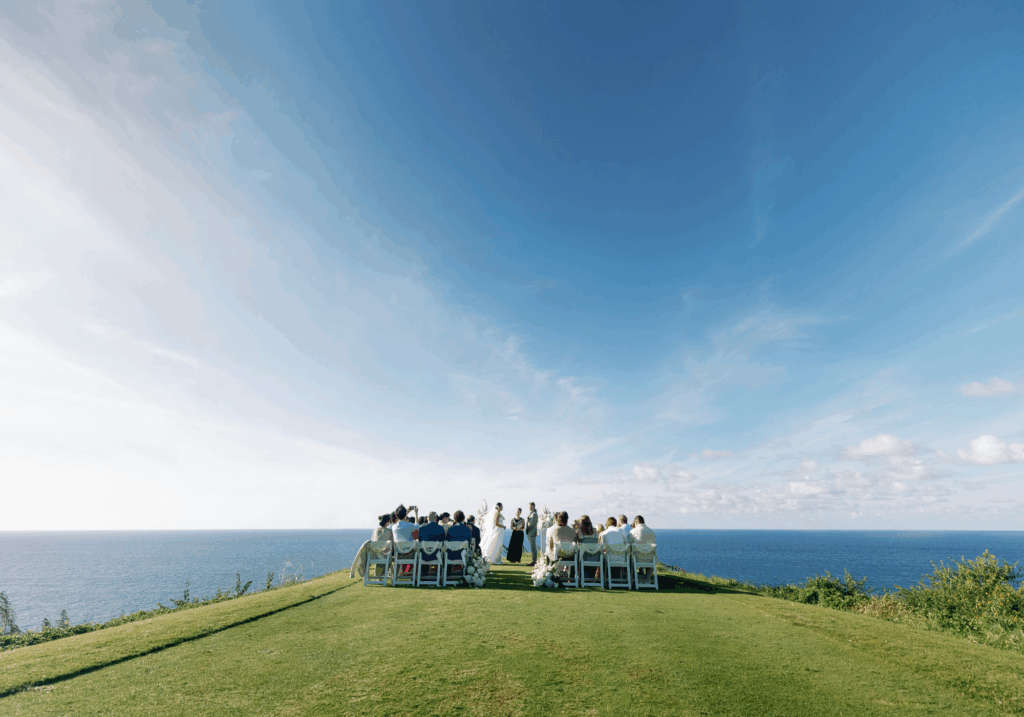 Getting married on a cliff in Kauai