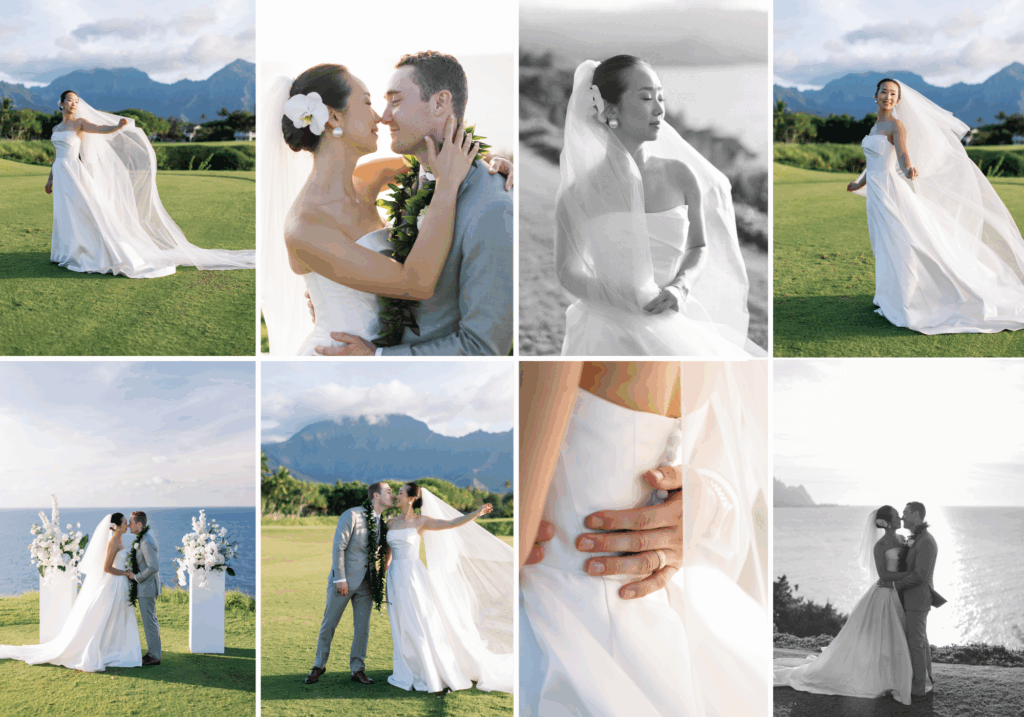 Bridal photos of kauai Bride